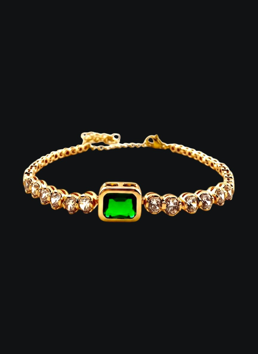 Velvet Green Armband Rosegold