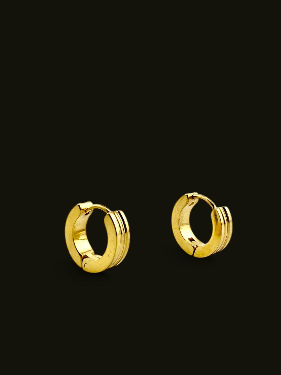 Creolen 3er Linie Gold