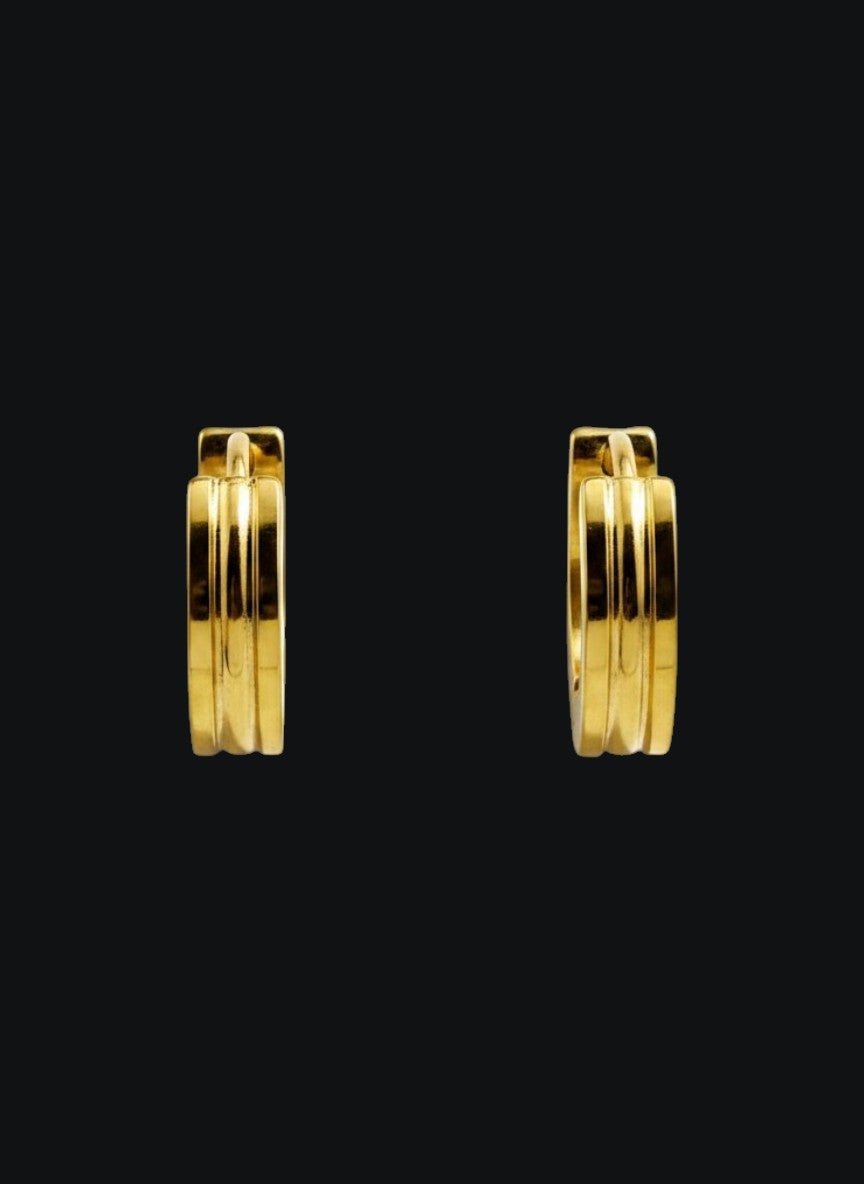 Creolen 3er Linie Gold