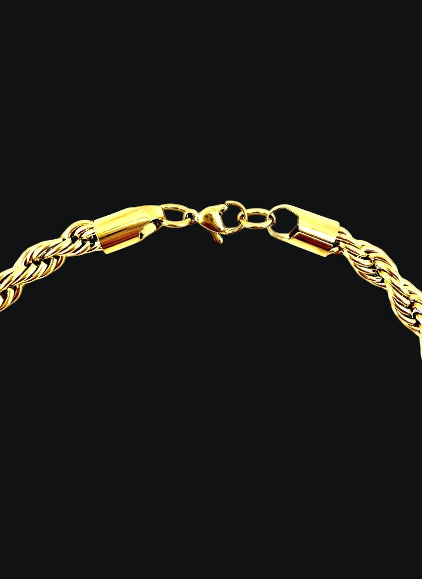 Kordelkette Gold 4mm – Bild 4
