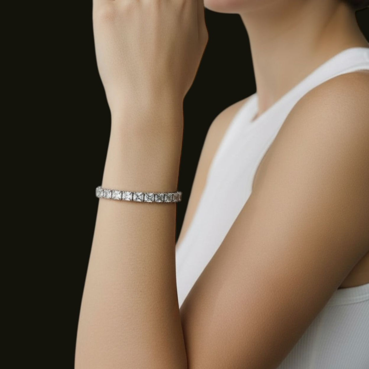 Tennisarmband Silber Zirkonia 5A – Bild 3